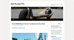 Desktop Screenshot of kickscooterpro.com